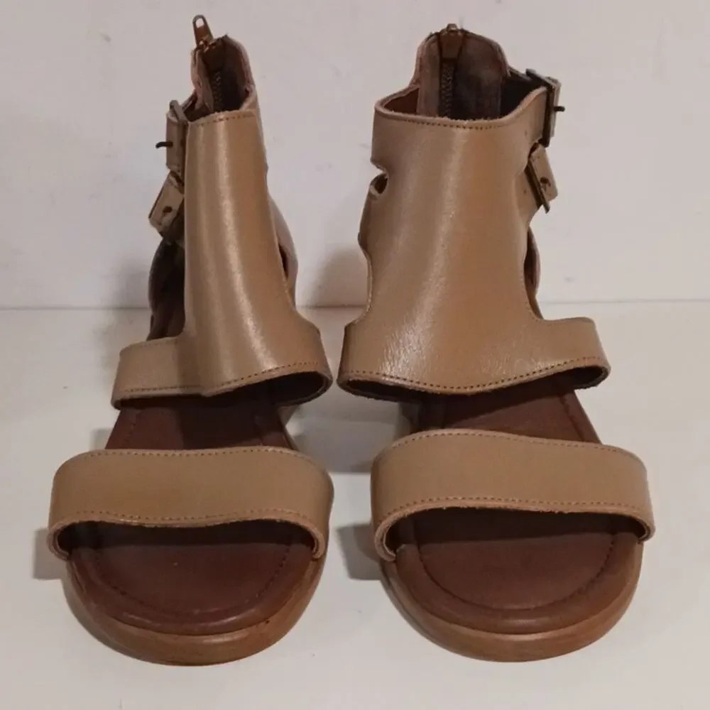 Alma Milano zip back ankle wrap sandals 38/7